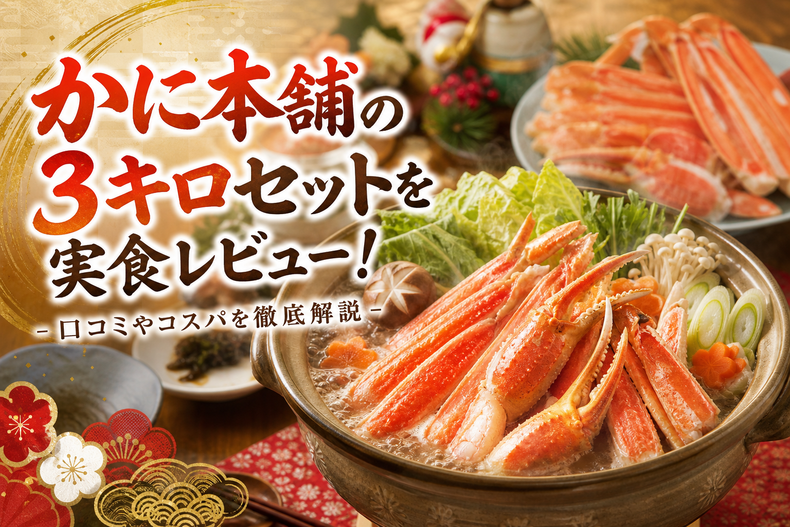 かに本舗の3キロセットを実食レビュー！口コミやコスパを徹底解説